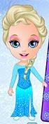 play Princess Elsa Snowboarding