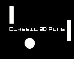 Classic Pong 2D