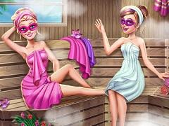 play Super Barbie Sauna Realife