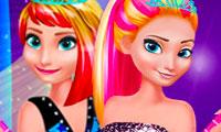 Elsa And Anna In Rock'N'Royals