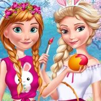 Play Elsa And Anna Easter Fun Game