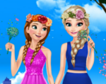 Elsa And Anna Spring Dressup