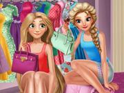 play Elsa And Rapunzel Dressing Room