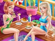 play Elsa And Anna Yacht Pool Party