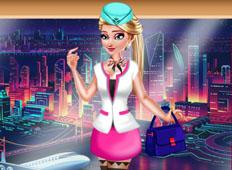 Elsa Stewardess Fashion game