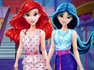 play Ariel And Jasmine Mall Shopping