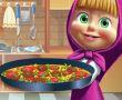 Masha Cooking Tortilla Pizza