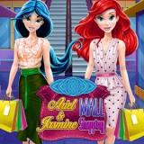 play Ariel And Jasmine Mall Shopping