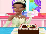 Tiana Cooking Chocolate Cake