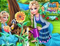 play Elsa Mommy Gardening