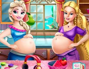 play Elsa And Barbie Pregnant Bffs