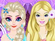 play Elsa Vs Barbie Make Up Contest