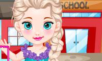 Baby Elsa Goes To School