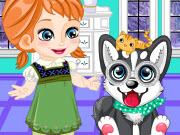 play Frozen Anna Puppy Caring