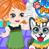 play Frozen Anna Puppy Caring