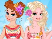 play Anna And Elsa Tropical Vacation