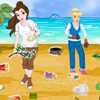 play Princesses Beach Cleaning
