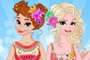 Anna And Elsa Tropical Vacation Game