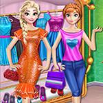 play Elsa And Anna Shopping Time