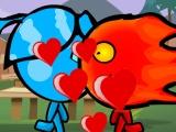 Water Girl And Fire Boy Kissing