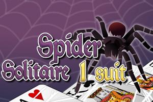 play Spider Solitaire 1 Suit