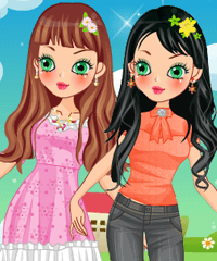 Spring Flower Style Dress Up Game