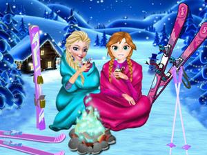 Frozen Sisters Winter Holiday Dress Up