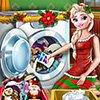 play Elsa Washing Christmas Toys