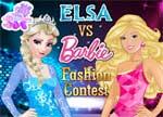 play Elsa Vs Barbie Fashion Contest