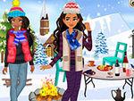 Elena And Moana Outdoor Winter Party game