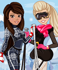 Zoe And Lily Snowy Holiday Dress Up Game