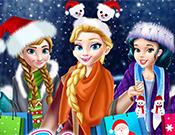 Princesses Christmas Mall Shopping