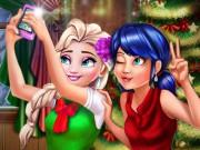 play Ladybug And Elsa Xmas Selfie