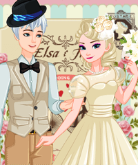 Elsa Retro Wedding Dress Up Game