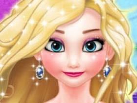 play Elsa Hair Dye Design - Free Game At Playpink.Com