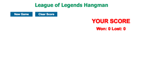 League Of Legends Hangman