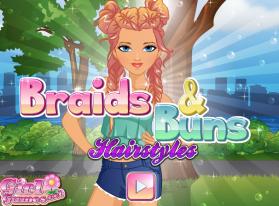 Braids And Buns Hairstyles - Free Game At Playpink.Com