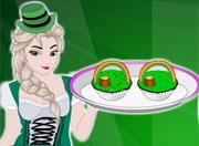 play Elsa Cooking St Patricks Day Cupcakes