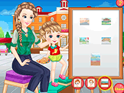 Mother Daughter Painting Dressup Game