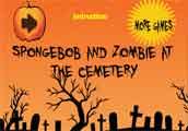 Spogebob And Zombie At The Cemetery