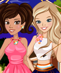Zoe And Lily Welcoming Spring Dress Up Game