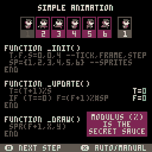 play Simple Animation In Pico-8