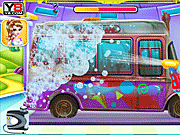 play Girly Ice Cream Truck Car Wash Game