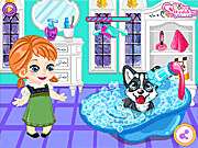 play Frozen Anna Puppy Caring Game Game