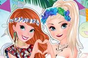 Anna And Elsa Summer Festivals Girl