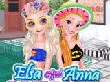 Elsa And Anna Pool Party