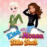 play Elsa And Moana Biker Boots