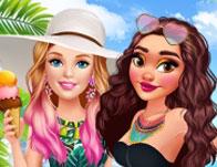 play Barbie Visits Moana