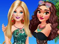 play Barbie Visits Moana