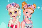 Elsa And Anna Pool Party Girl